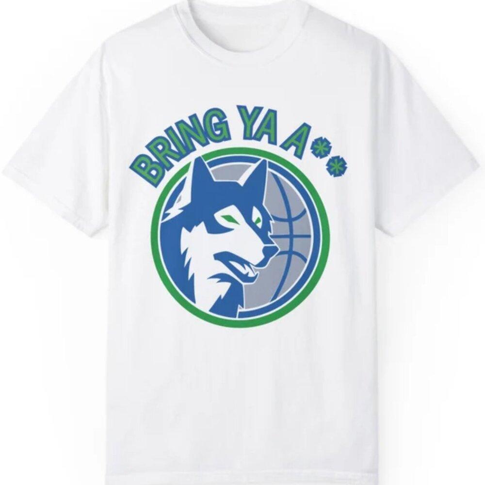 Anthony Edwards Bring Ya Ass Playoff Tee Minnesota Timberwolves Wolves Shirt